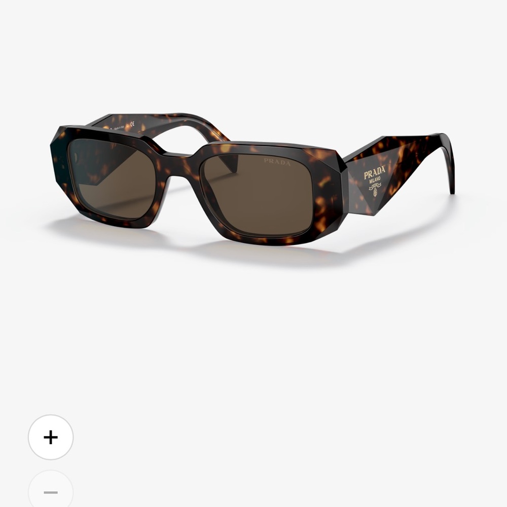 PRADA Tortoiseshell Acetate Sunglasses with Brown Lenses